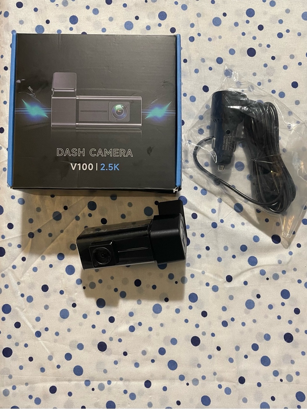 V100 2.5K Black Dash Camera - Compact Car DVR